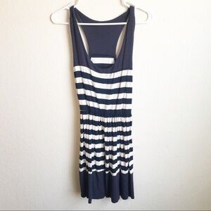 Striped Racer Back Mini Dress, S